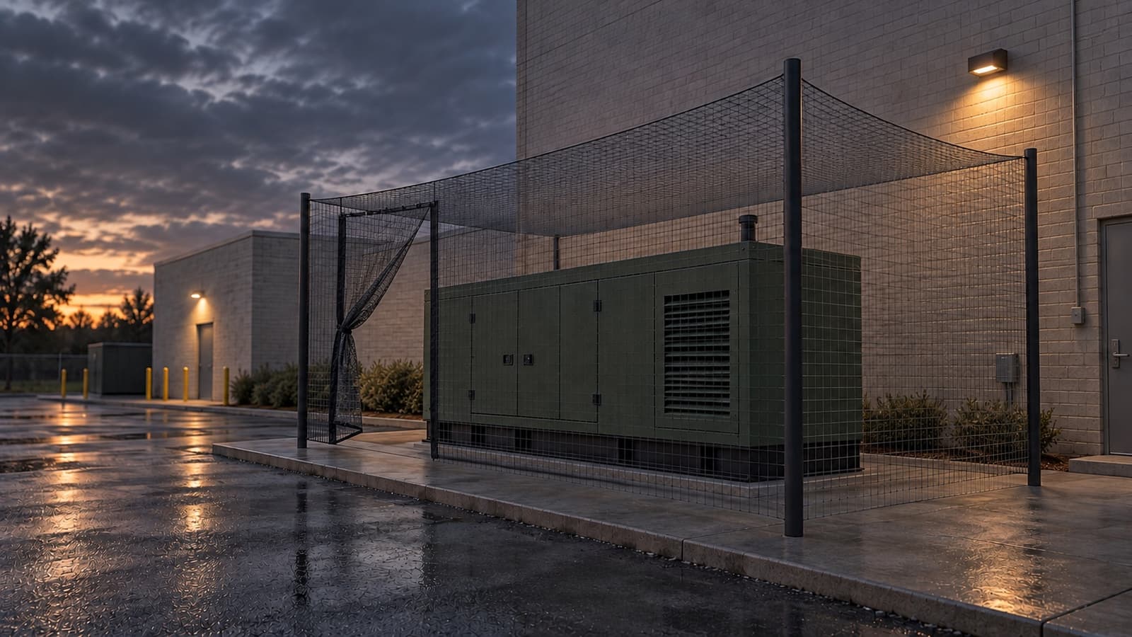 Net enclosures concept rendering; not a fielded Veil installation.