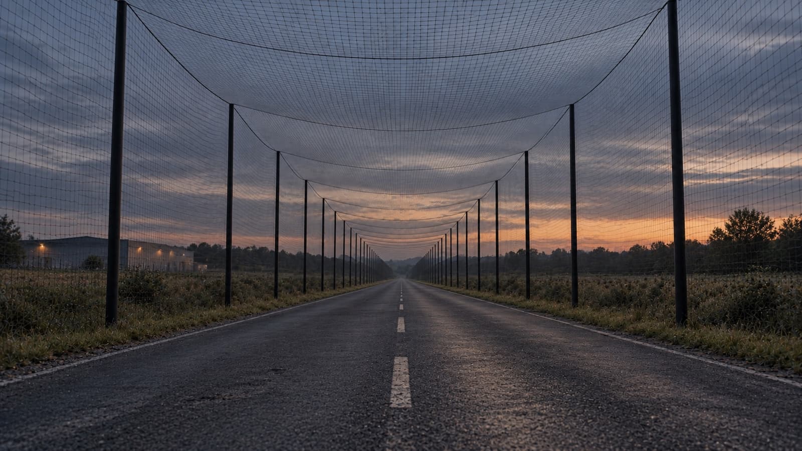 Route corridors concept rendering; not a fielded Veil installation.